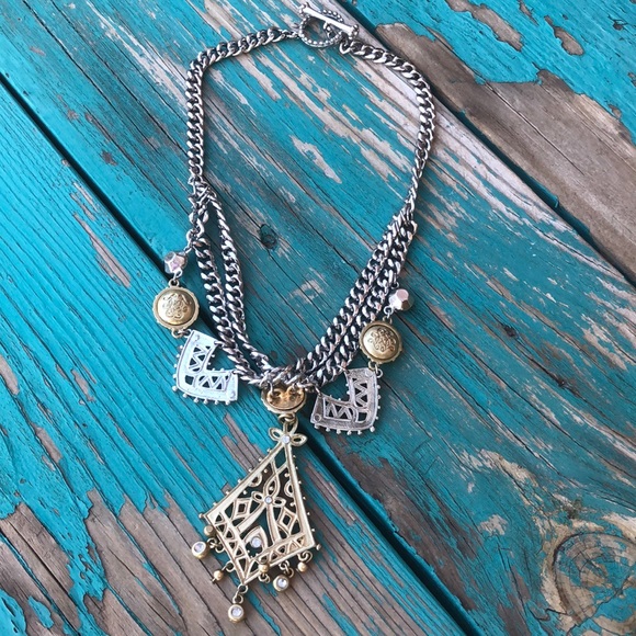 Women’s Silver & Gold Two Tone Necklace - Picture 6 of 8